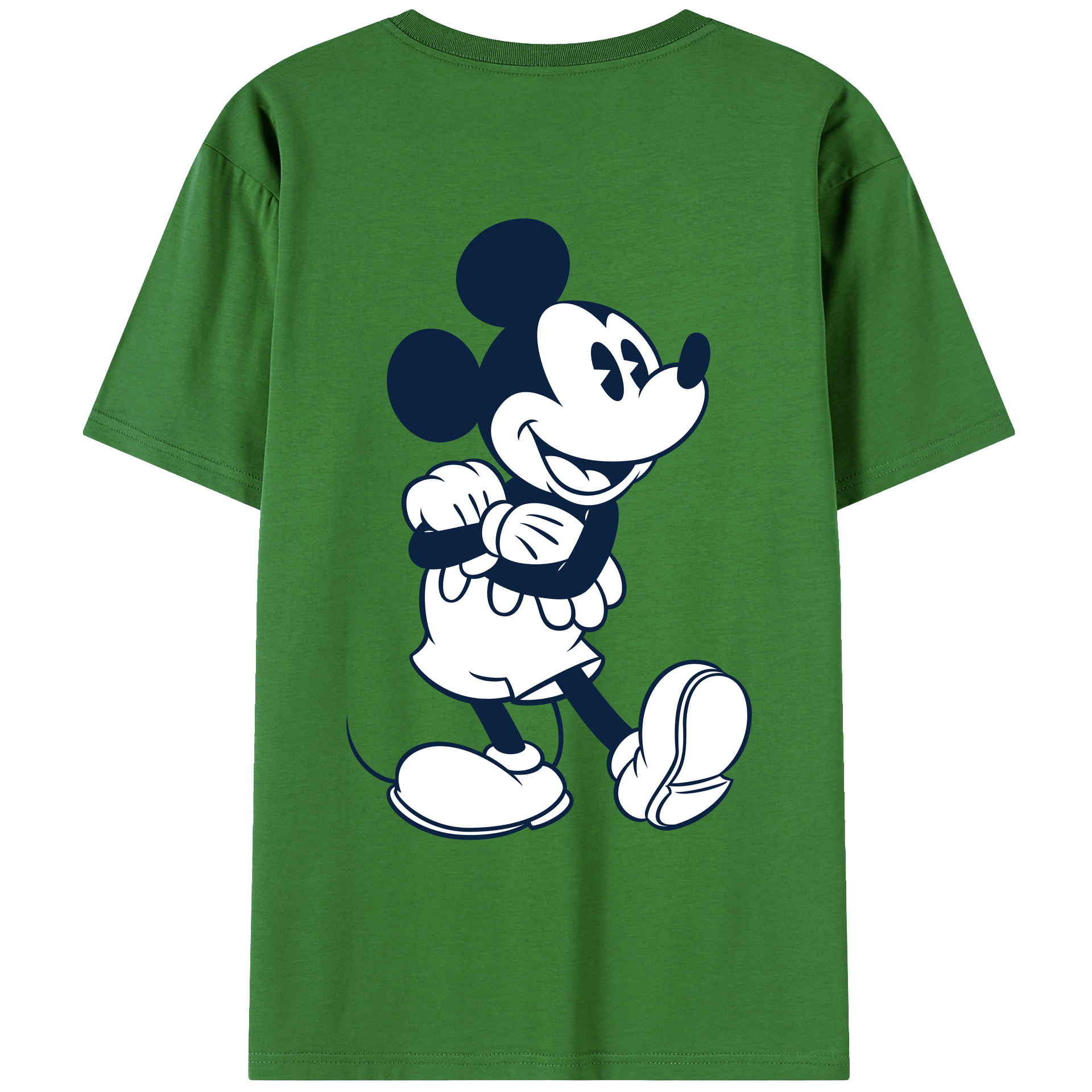 （画像用） ミッキーマウス Mickey Mouse レディース半袖Tシャツ(バックプリント)